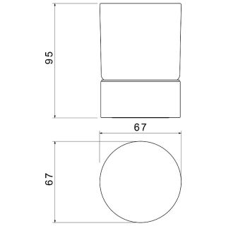 Стакан Timo Saona 13231/18 чёрное золото
